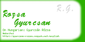 rozsa gyurcsan business card